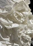 Ivory A Line Sweetheart Neck Pleated Flower Satin Short Homecoming Dress Cocktail Dress HZ1023