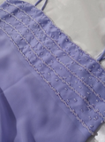 Vintage A Line Spaghetti Strap Beaded Lilac Chiffon Evening Dress Party Dress HZ1023