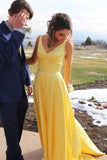 Yellow Prom Dresses,Evening Dress Pretty Prom Dresses HZ1023