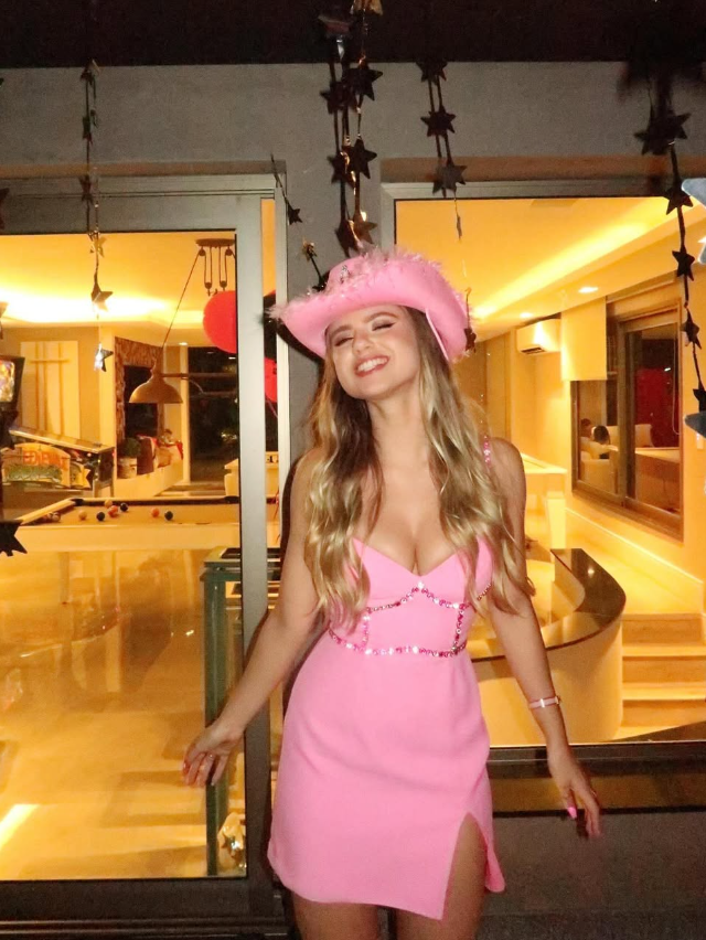 Pink Sheath Spaghetti Strap Sequin Satin Short Homecoming Dress Birthday Dress HZ1023