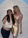 Cute A Line Sweetheart Neck Print Floral Golden Satin Short Homecoming Dress Outfits HZ1023