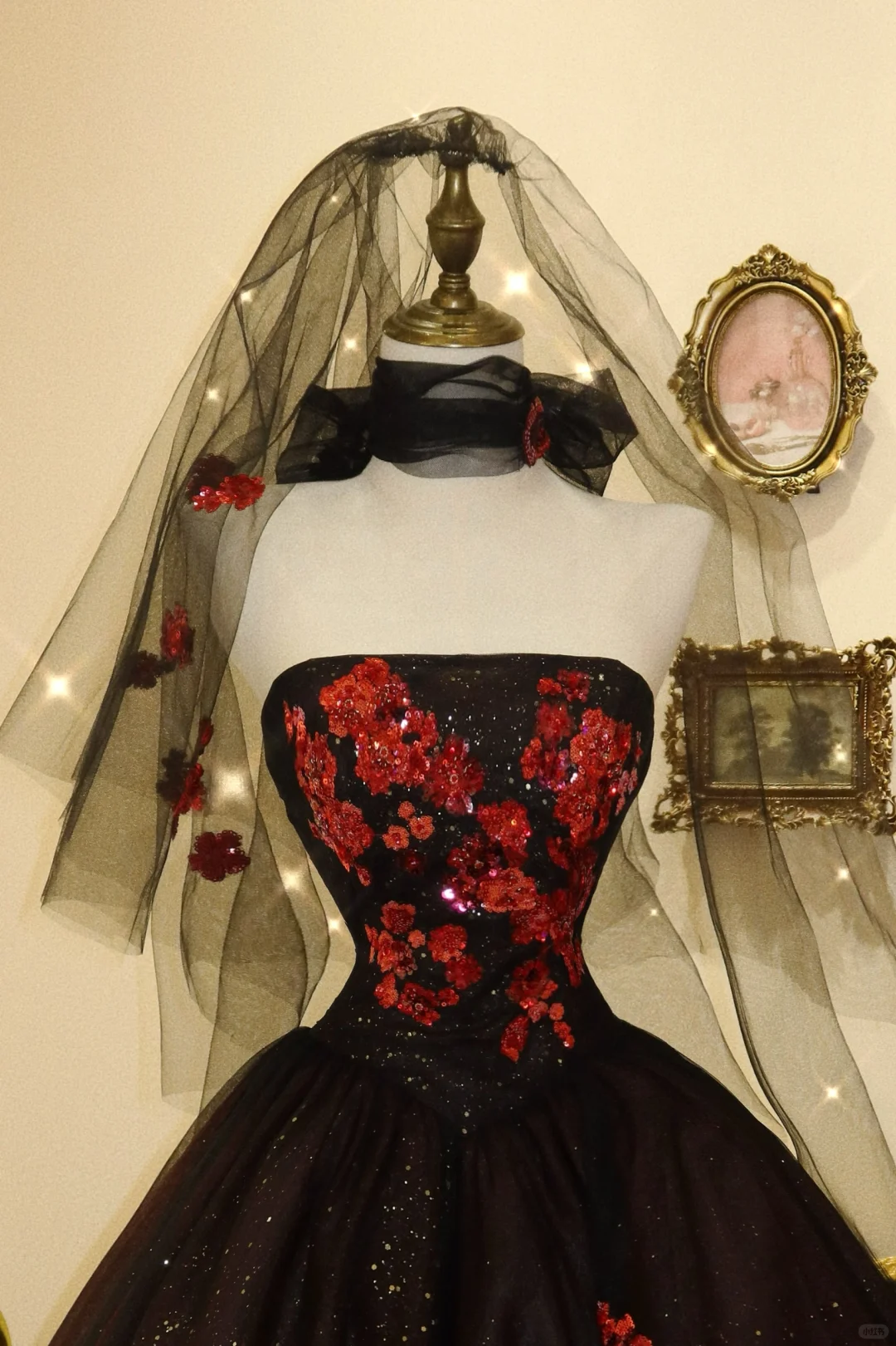 Black Sequin Appliques Ball Gown Strapless Long Prom Dress Evening Dress HZ1023