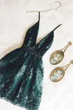 Dark Green Homecoming Dress, Short Hoco Dress HZ1023