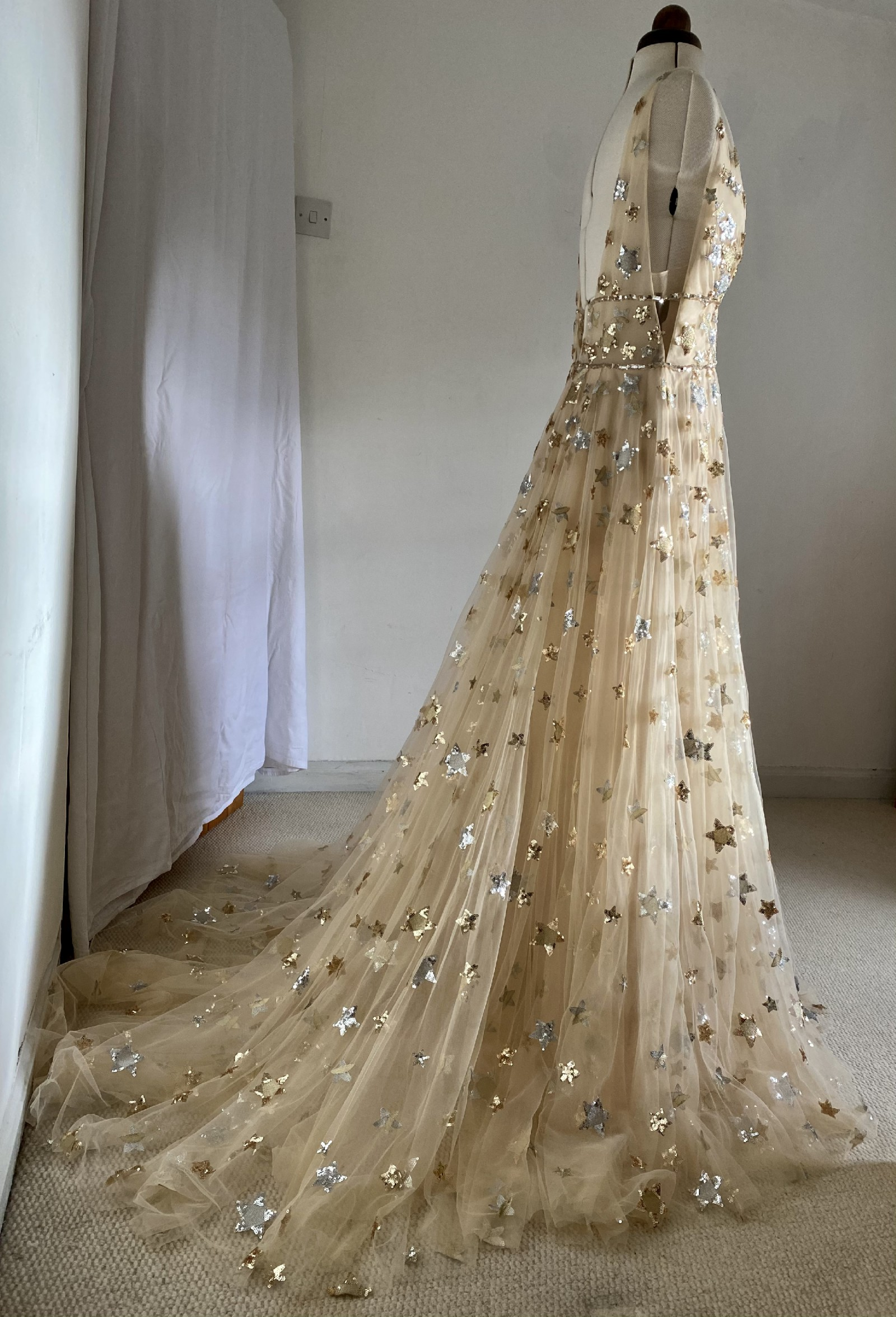 Charming V-neck Floral Long Prom Dress, Evening Dress HZ1023