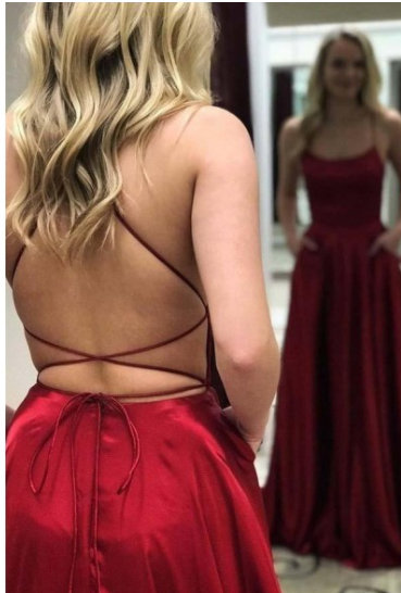 A-Line Simple Stunning Long Prom Dresses Formal Evening Gowns HZ1023
