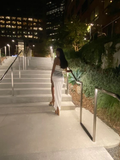 Simple White Satin Slit Prom Dress Long Party Dress HZ1023