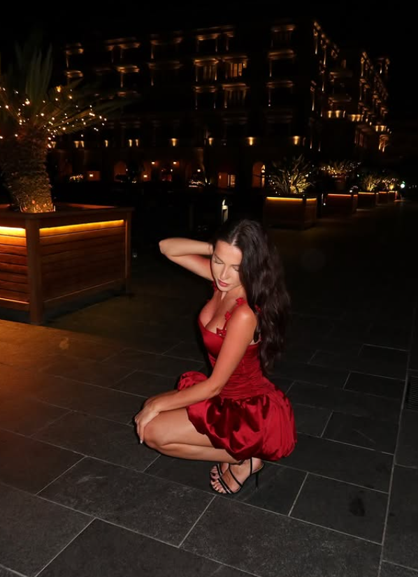 Burgundy Bow A Line Spaghetti Strap Satin Short Homecoming Dress Birthday Dress HZ1023