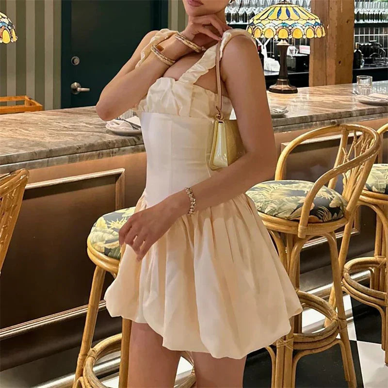 Cute A Line Straps Corset Ivory Satin Short Homecoming Dress Birthday Dress HZ1023