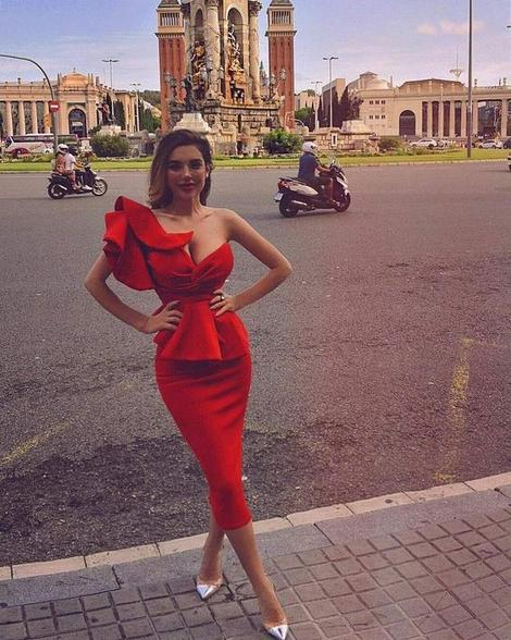 Party Dress Women Sexy Red Prom Dress HZ1023