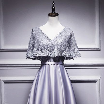 A line Satin Long Prom Dresses HZ1023