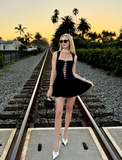 Sexy Black A Line Strap Satin Short Homecoming Dress Cocktail Dress HZ1023