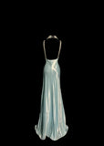 Vintage Sheath Straps Light Sky Blue 90s Long Prom Dresses Party Dress 20th Birthday Outfits Graduation Dresses HZ1023