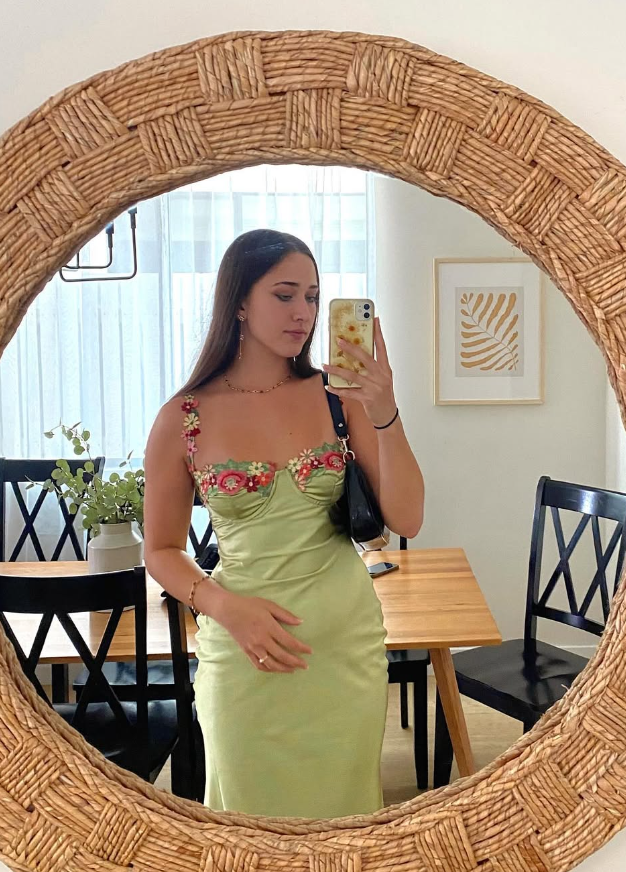 Beautiful Green Applique Long Evening Dress Prom Dress HZ1023