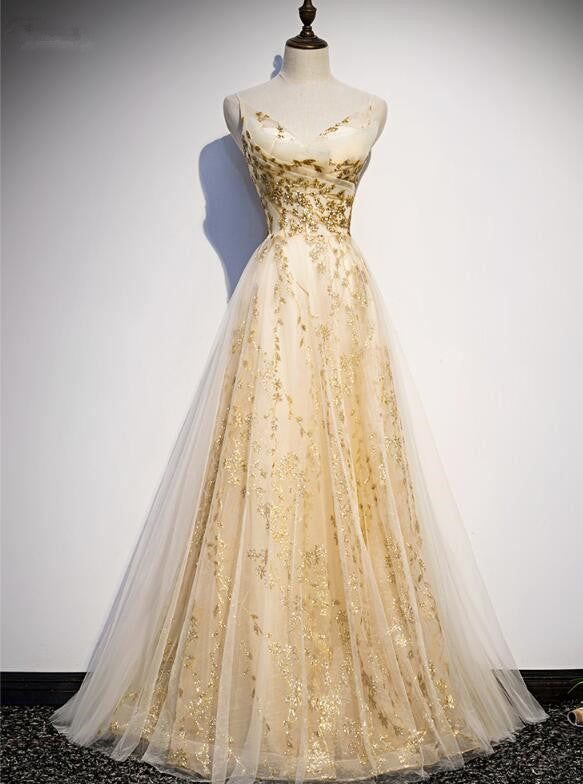 Beautiful Tulle Lace Long Evening Gown New Style Formal Prom Dress HZ1023