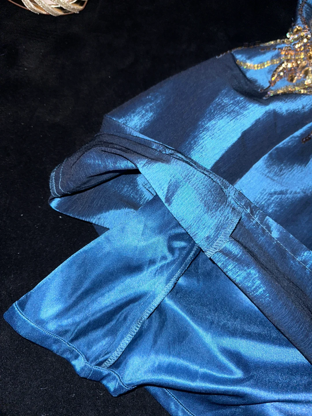 Royal Blue A Line Sweetheart Neck Sequin Beaded Satin Short Homecoming Dress HZ1023