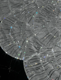 Silver Sequin Petal Shiny Ball Gown Strapless Tulle Long Sweep Prom Dress Evening Dress Party Dress HZ1023