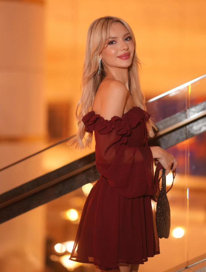 Burgundy A Line Long Sleeve Chiffon Short Homecoming Dress Cocktail Dress HZ1023