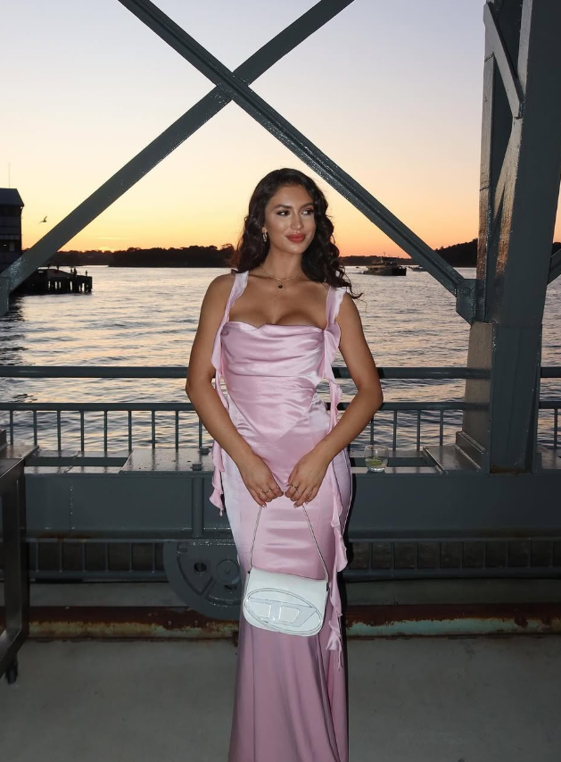 Pink Mermaid Ruffle Straps Satin Long Prom Dress Vacation Dress Party Dress HZ1023