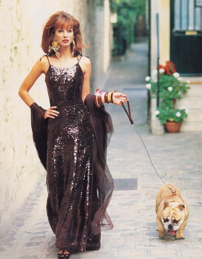 Vintage Sheath Spaghetti Strap Black Sequin Long Prom Dress Evening Dress HZ1023