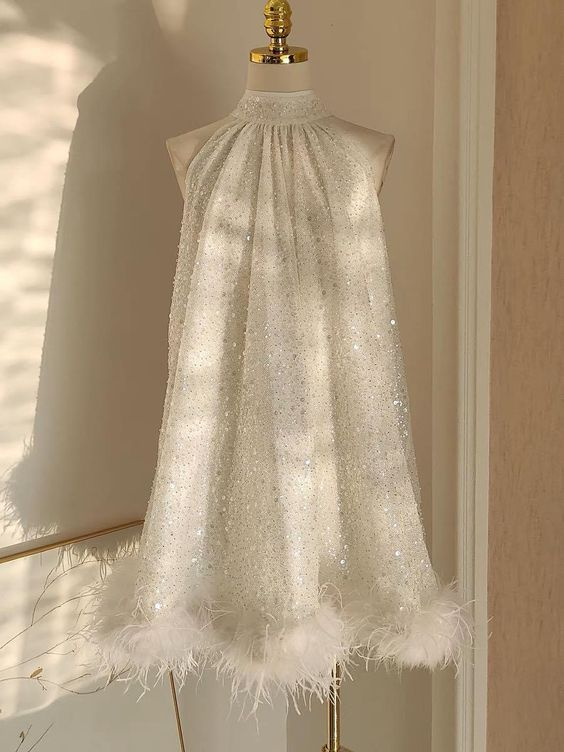 White Short Prom Dress Fashion Cocktail Dress Homecoming Dress HZ1023