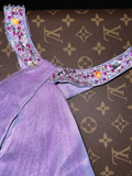 Stunning A Line Halter Beaded Sequin Purple Satin Tulle Long Party Dress Evening Dress HZ1023