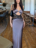 Sexy Cut Out Lace Prom Dress Evening Dress Vacation Party Dress HZ1023