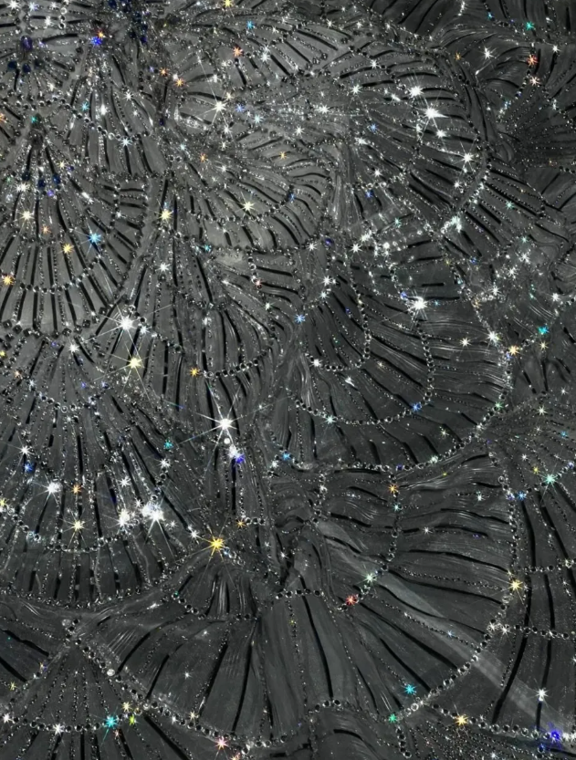 Silver Sequin Petal Shiny Ball Gown Strapless Tulle Long Sweep Prom Dress Evening Dress Party Dress HZ1023