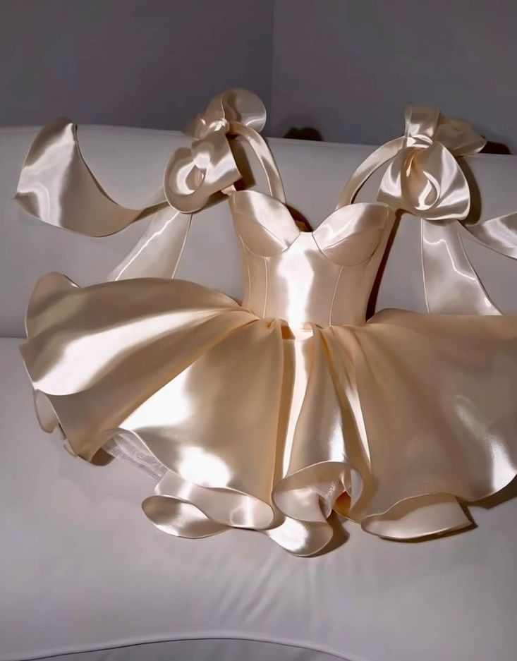 Cute A Line Straps Blue Satin Short Homecoming Dress Cocktail Dress with Bow HZ1023