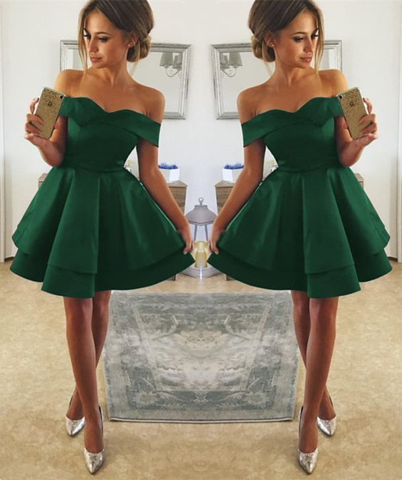 Short Prom Dresses Green Homecoming Dress HZ1023