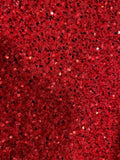 Black Girl Prom Dresses One Shoulder Mermaid Red Prom Dresses | Cheap Sequins Evening Gowns HZ1023