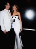 Simple Sheath Spaghetti Strap Flower White Satin Evening Dress Party Dress HZ1023