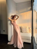Pink Princess A Line Sweetheart Neck Tulle Lace Long Prom Dress Party Dress Birthday Dress HZ1023