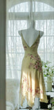 Gentle A Line Spaghetti Strap Appliques Beaded Green Chiffon Prom Dress Prom Dress HZ1023