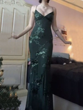 Green Mermaid Backless Prom Dress Evening Gown HZ1023