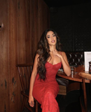 Red Fashion Prom Dress Lace Evening Gown HZ1023