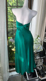 Green Sheath Sweetheart Neck Pleated Satin Short Homecoming Dress Wedding Guest Dress HZ1023