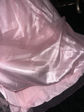 Gentle A Line One Shoulder Beaded Sequin Pink Tulle Satin Prom Dress Party Dress HZ1023