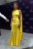 Charming Mermaid Rhinestone Yellow Satin Open Back Party Dress Evening Dress HZ1023