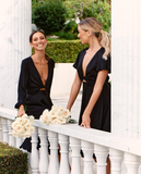 Elegant A Line V Neck Green Satin Short Evening Dress Bridesmaid Dress HZ1023