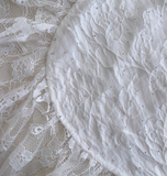 Cute A Line Spaghetti Strap Tiered Pearl White Lace Party Dress Evening Dress HZ1023