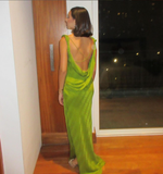 Unique Print Backless Long Prom Dress Elegant Evening Dress HZ1023