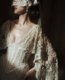 Classic Mermaid V Neck Corset Lace Long Sweep Party Dress Prom Dress Wedding Dress HZ1023