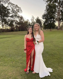 Elegant Satin Long Prom Dress HZ1023