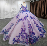 Gorgeous Purple Sweetheart Evening Party Dress Sequin Ball Gown Quinceanera Dress Long Prom Dress HZ1023