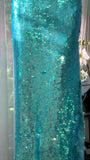 Shiny Blue Sheath Strapless Sequin Prom Dress Formal Dress Party Dress HZ1023