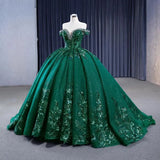 Luxury Ball Gown Off-the-shoulder Rhinestone Sequins Tulle Quinceanera Dresses HZ1023