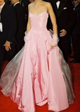 Glamorous Straps Pink Long Prom Dress Evening Gown HZ1023