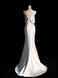 Simple One Shoulder Prom Dress Mermaid Wedding Dress HZ1023