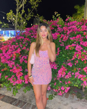 Cute Sweet Bodycon Pink Sparkly Short homecoming dresses HZ1023