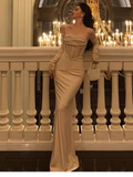 Sexy Bodycon Velvet Lace Red Evening Party Dress Spaghetti Straps Mermaid Prom Dress HZ1023